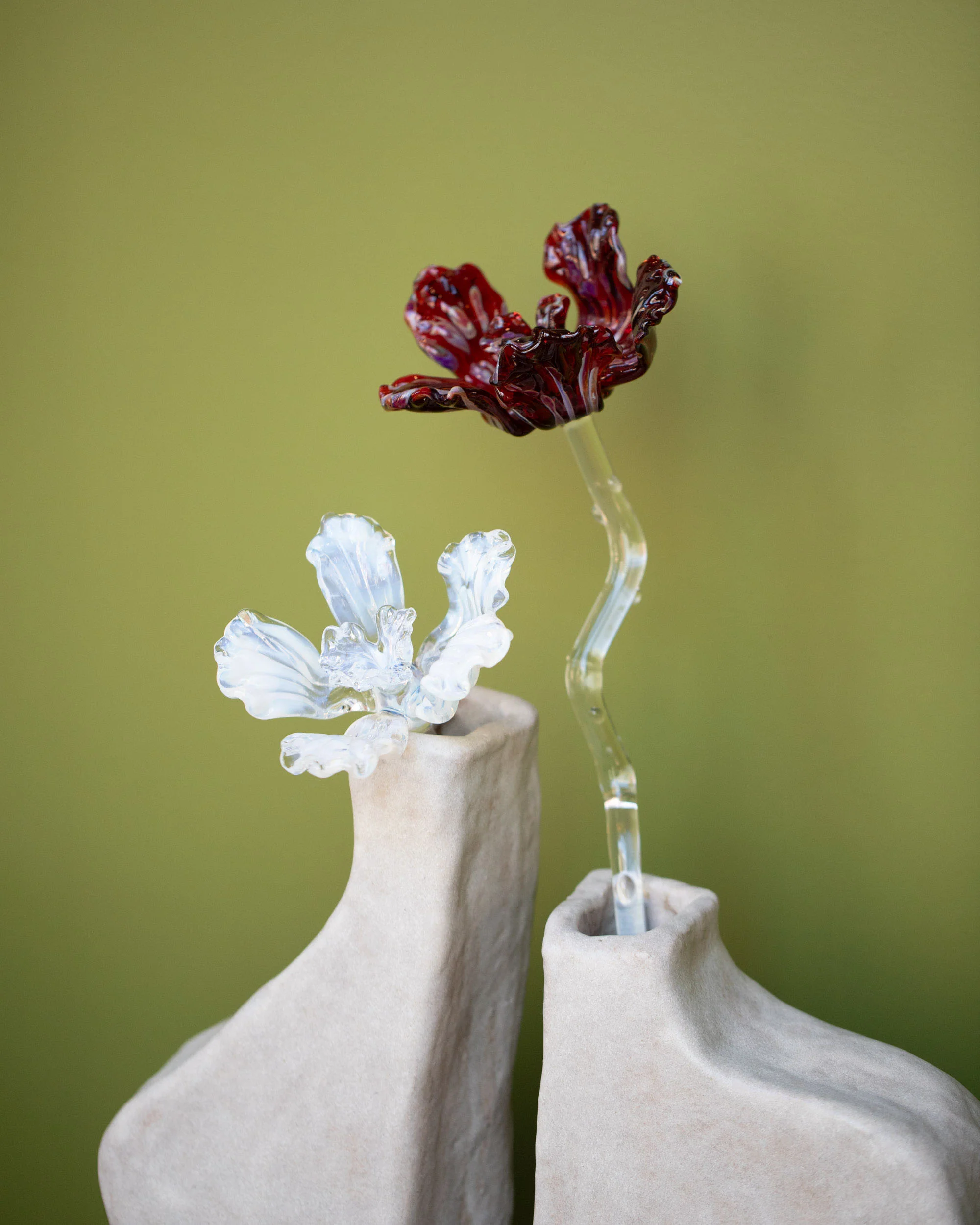 Red Glass Flower - Image 3