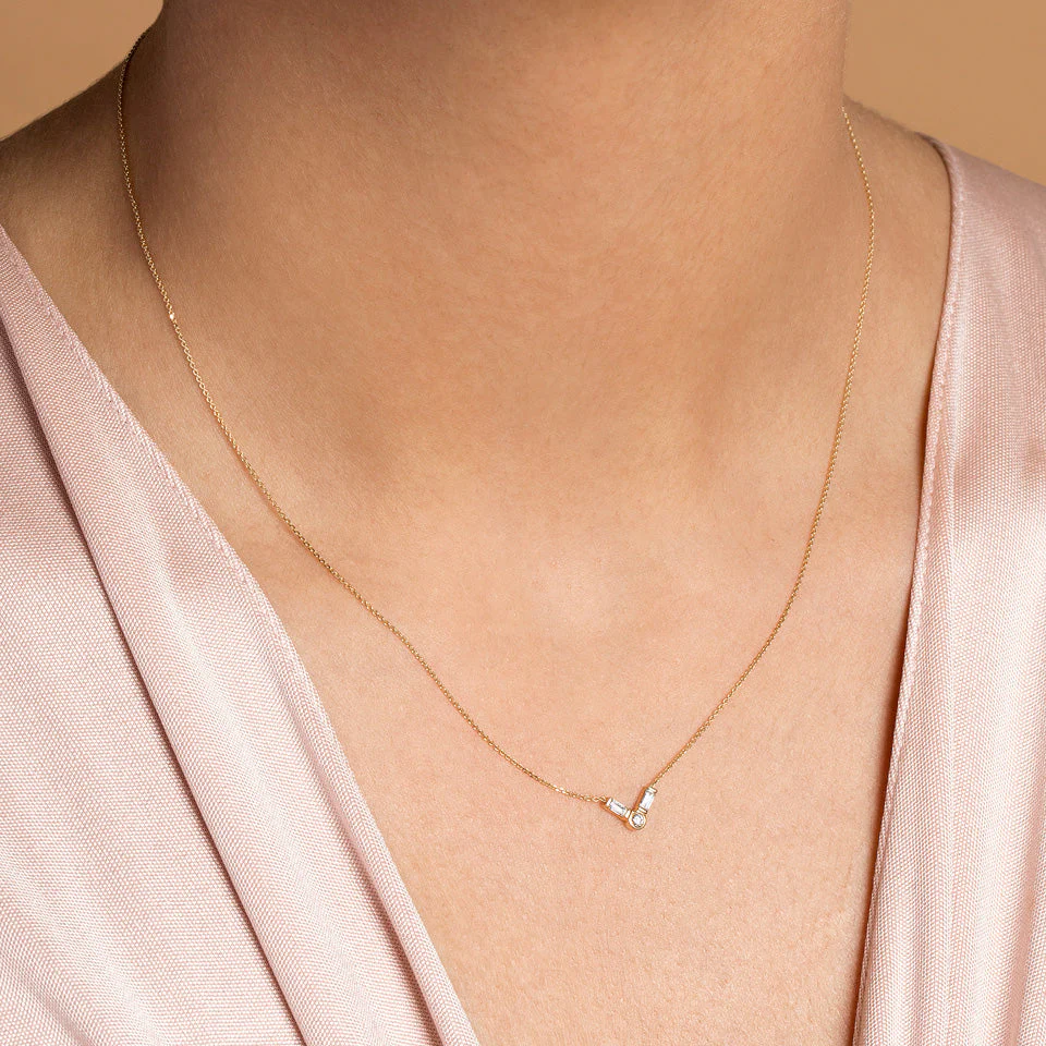 Baguette Bar Necklace - Image 3