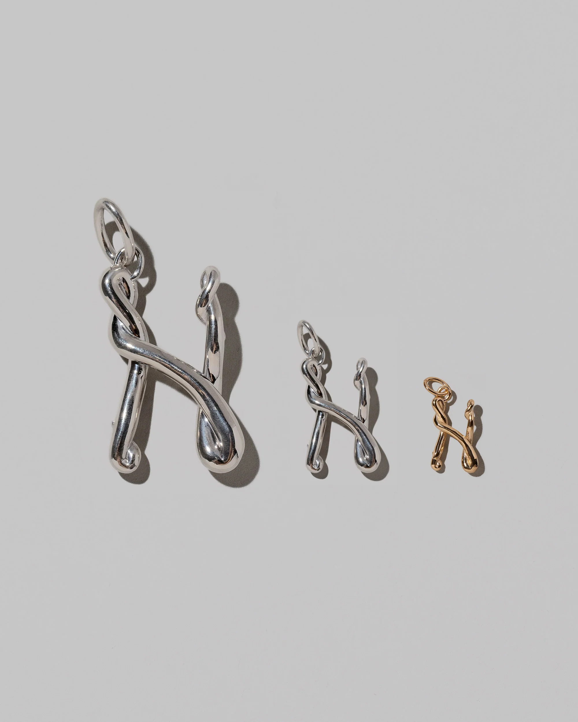 Mini Solid Gold Letter Charm - Image 30