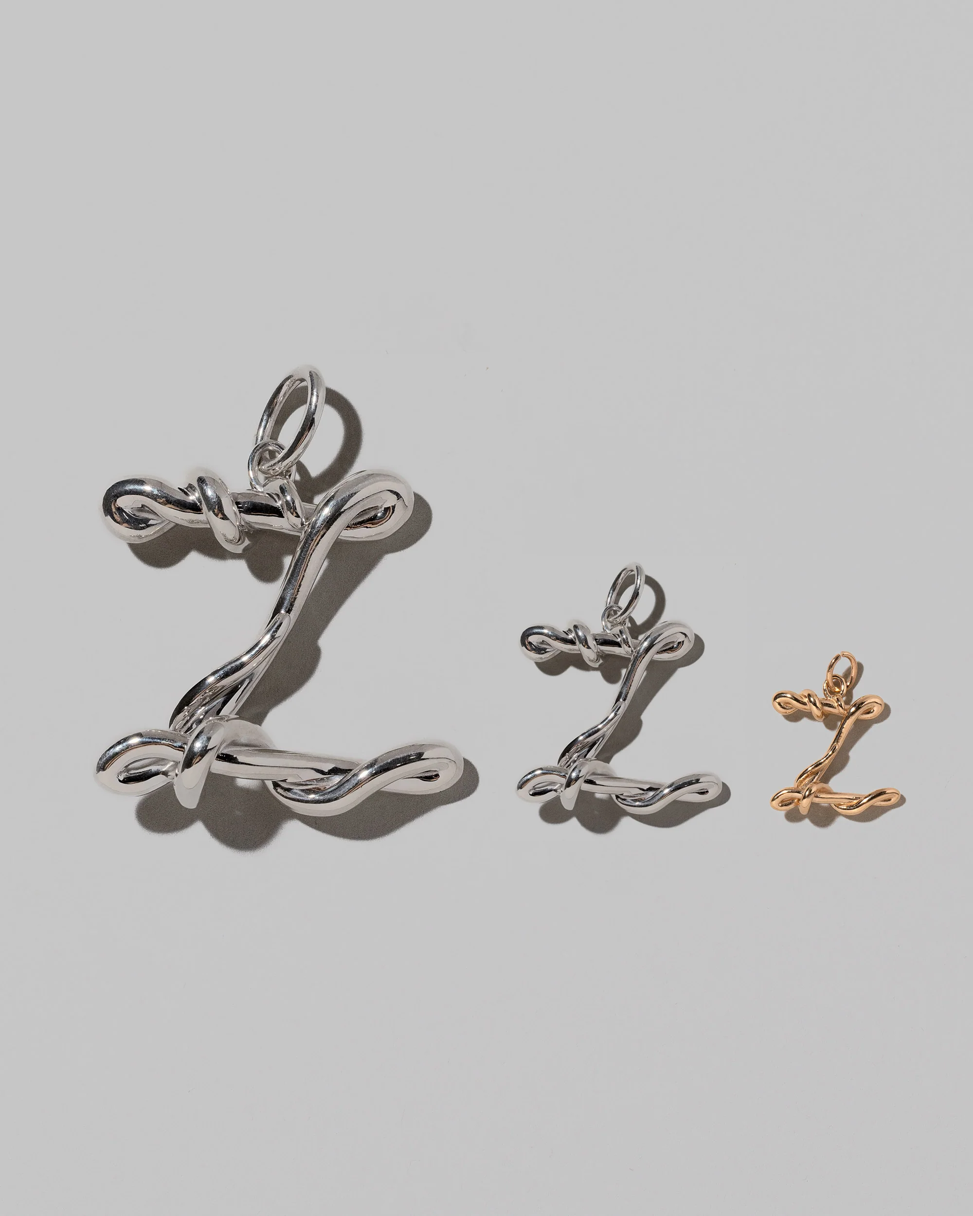 Large Sterling Silver Letter Charm - Image 57