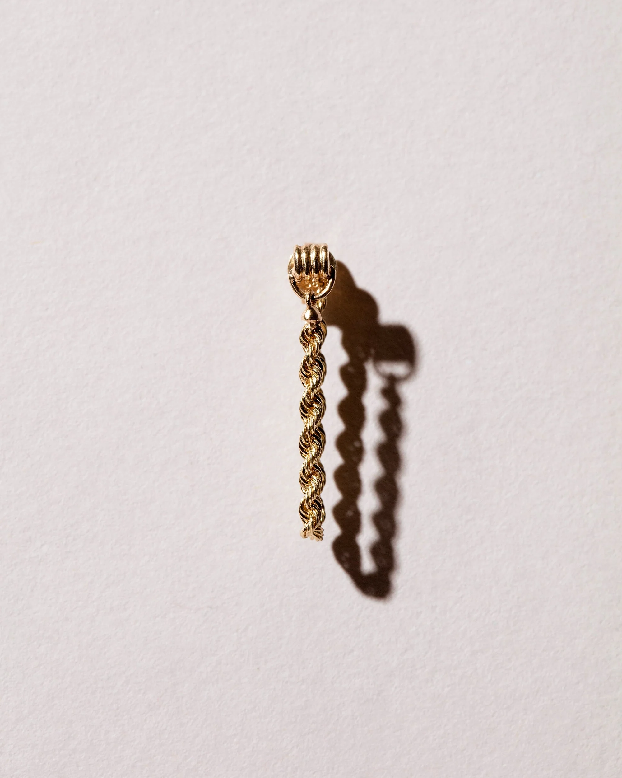 Golden Twist Stud Earring Single - Image 3
