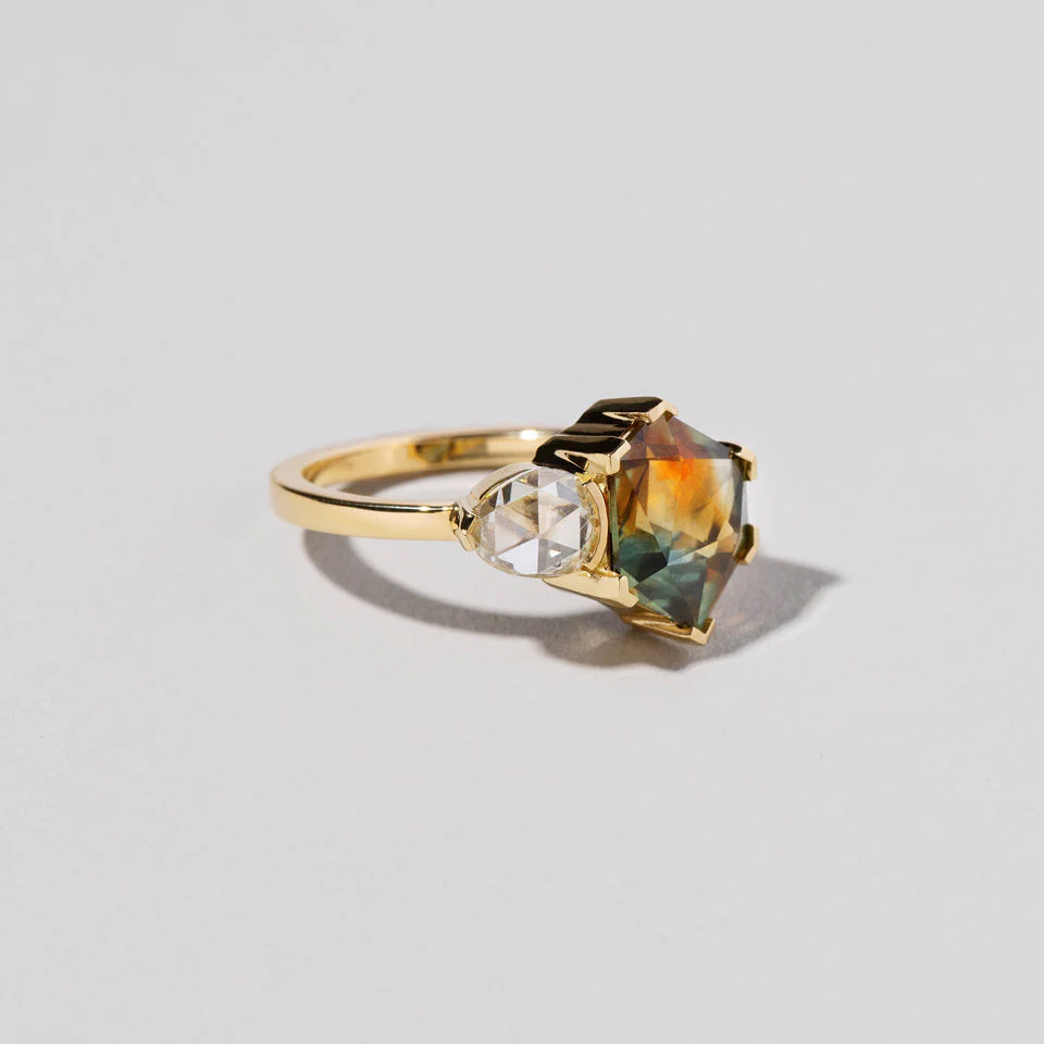 Kaleidoscope Sapphire Geometric Ring - Image 4