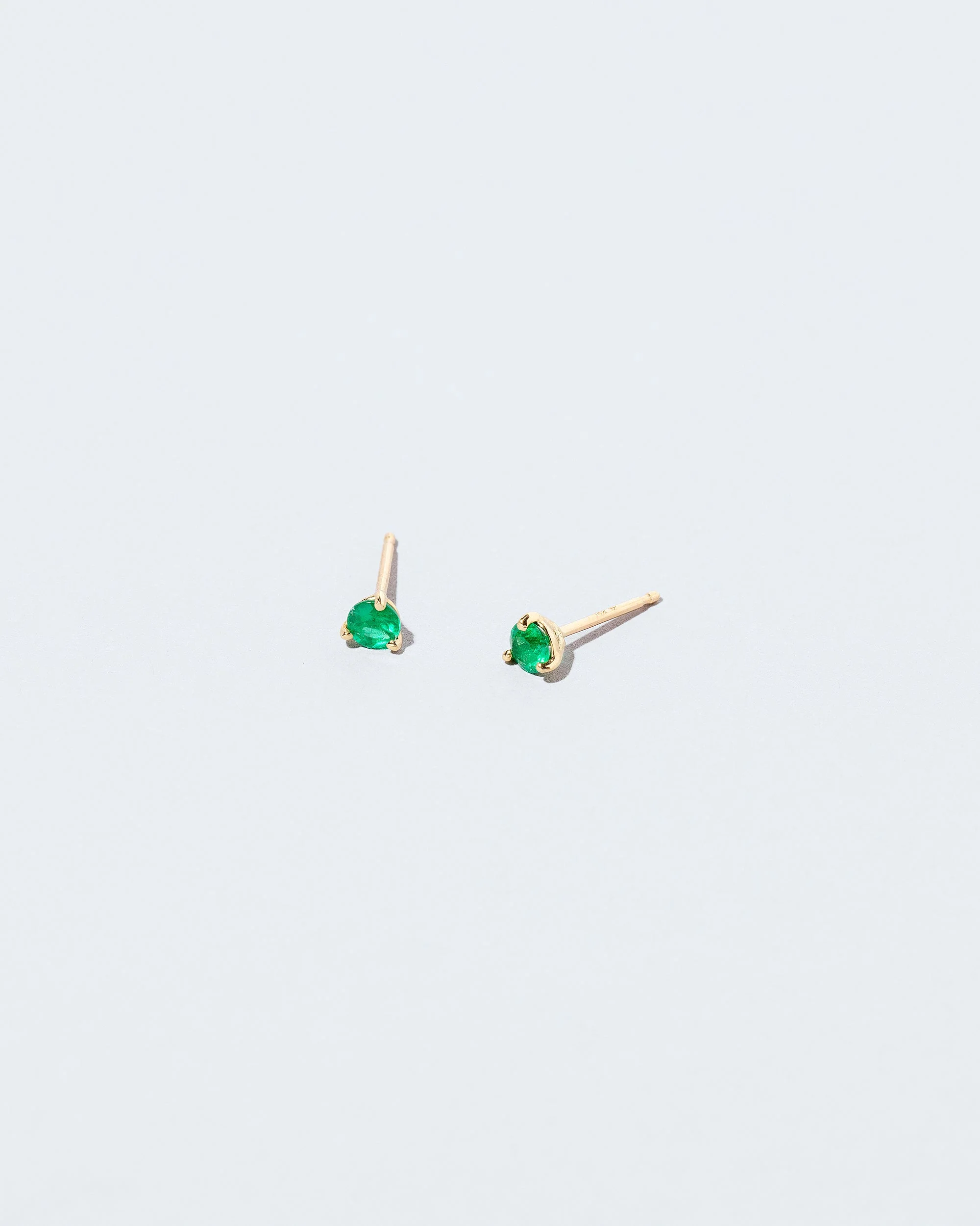 Martini Stud Earrings - Petite Emerald