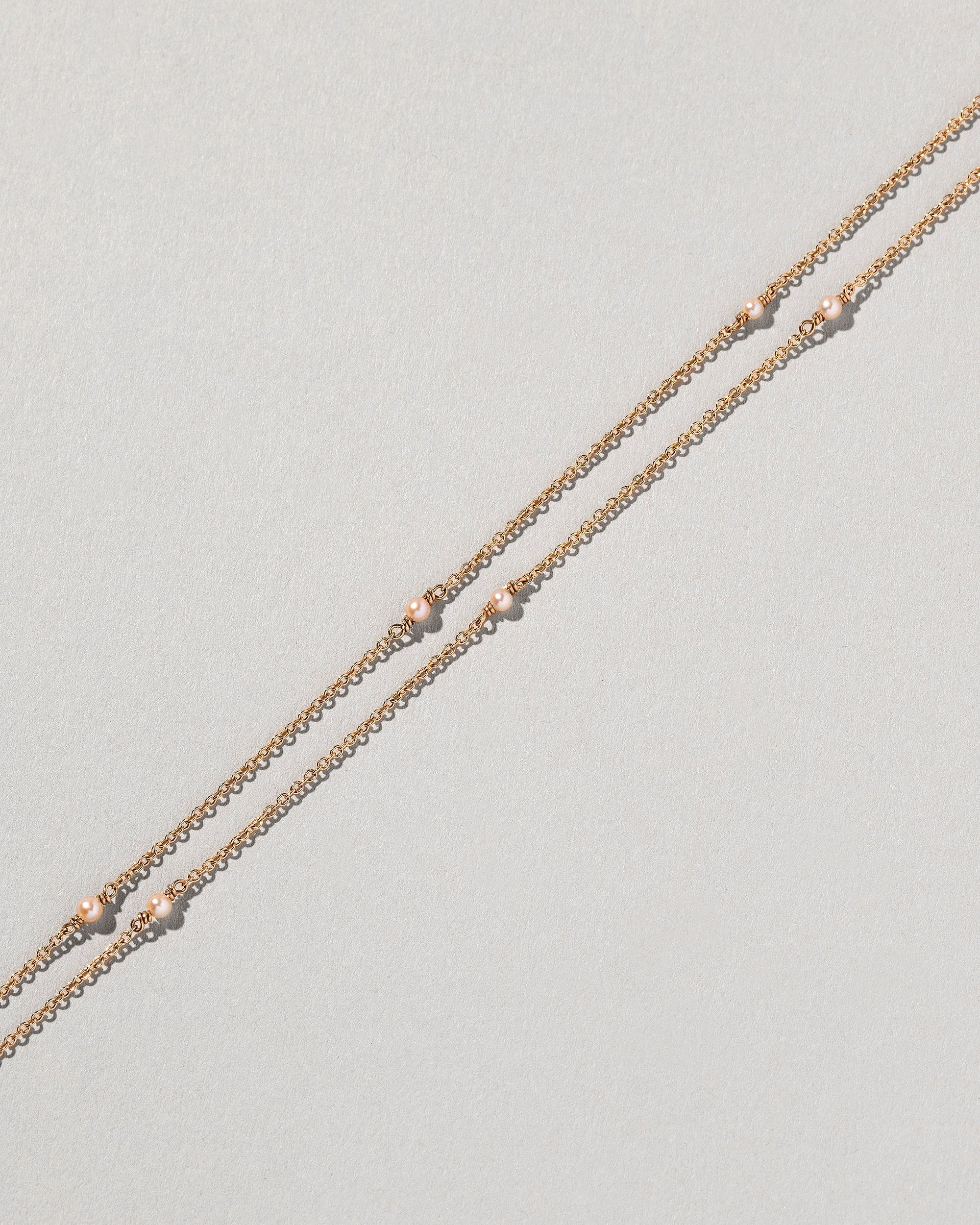 Natural Pink Seed Pearl Necklace - Image 3