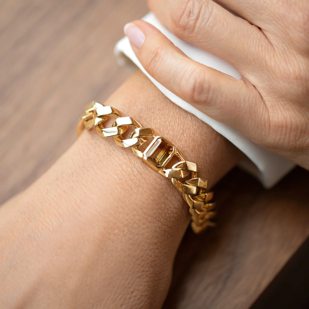 Identity Chain Bicolor Chrysoberyl Bracelet 001 - Image 5