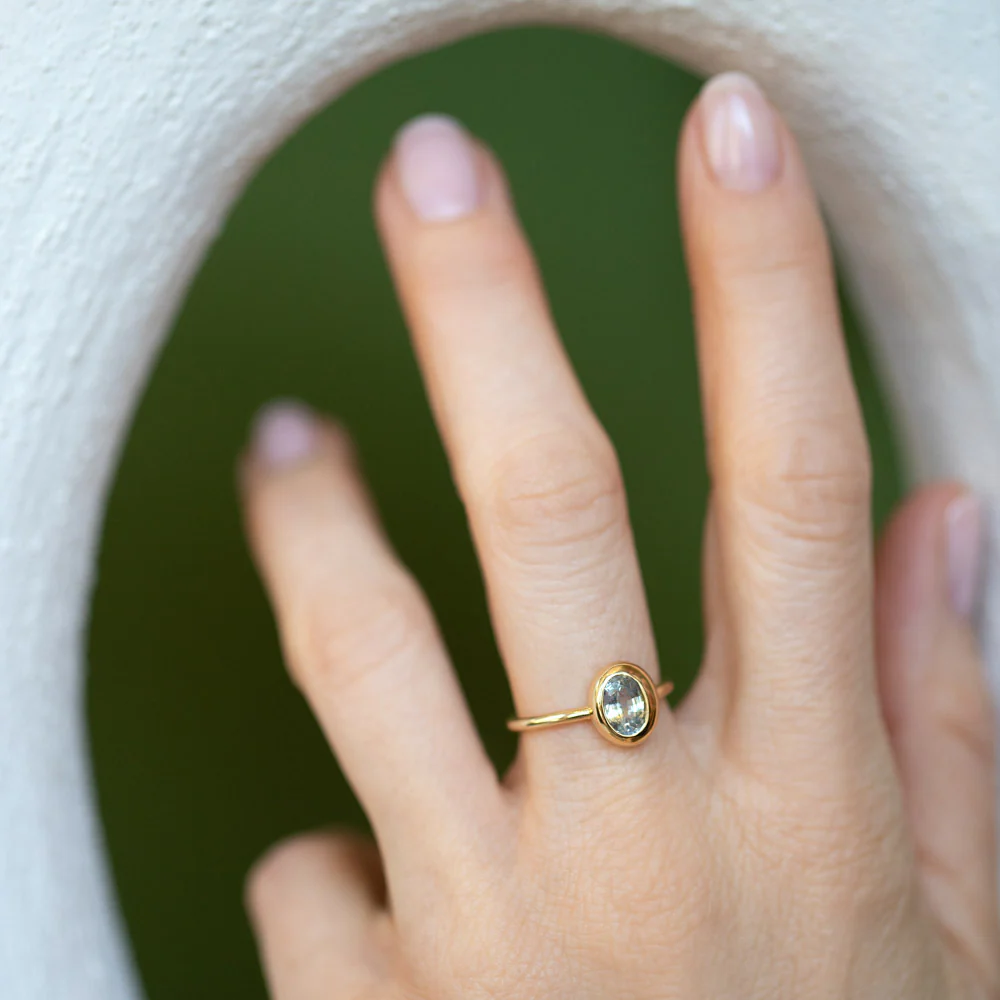 Precise Ring - Oval Bicolor Sapphire - Image 6