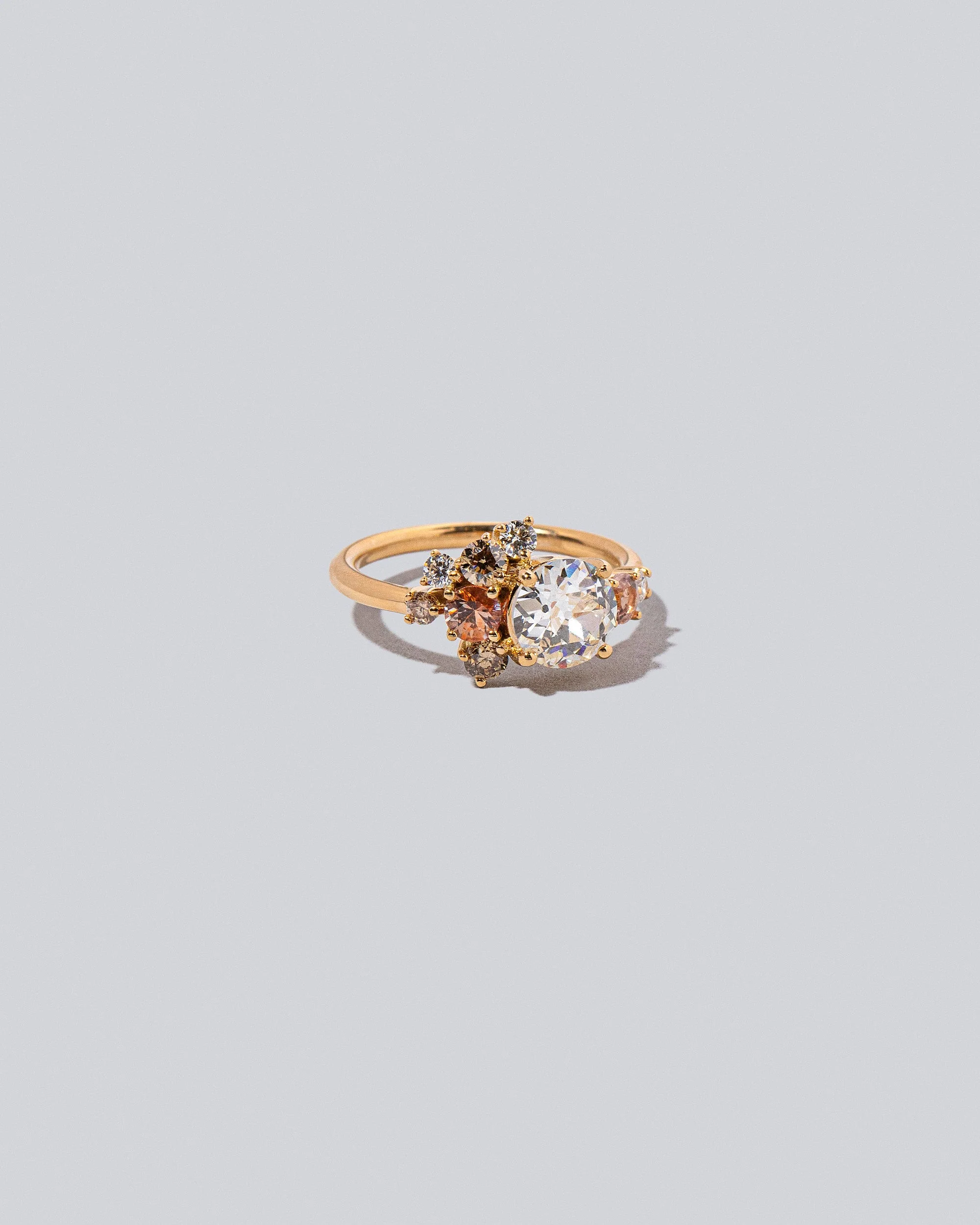 Vega Ring - Diamond & Peach Sapphire - Image 3